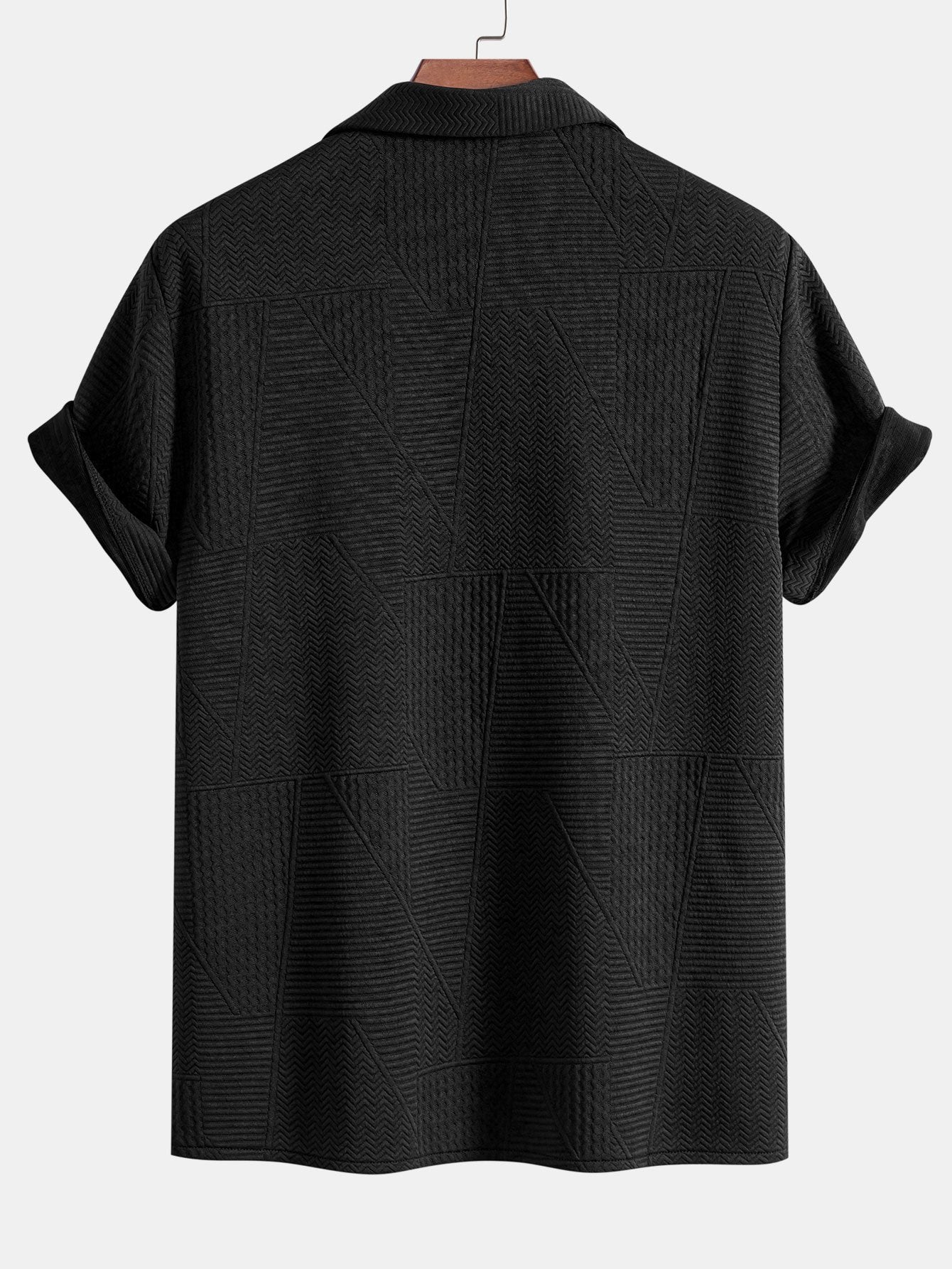 Geometry Collection | Cuban Shirt for Men with Geometric Texture | Lightweight Polyester for Ultimate Comfort 5