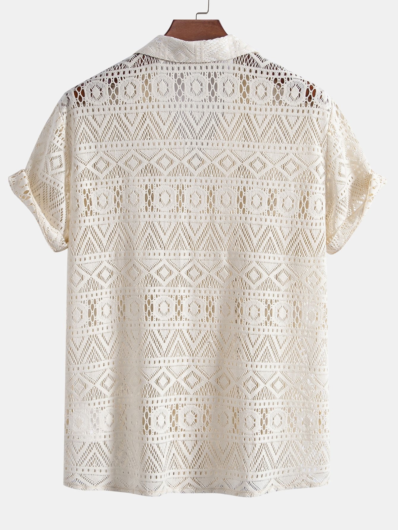 Geometry Textured Cuban Shirt for Men with Comfortable Regular Fit | Stylish Casual Wear 1