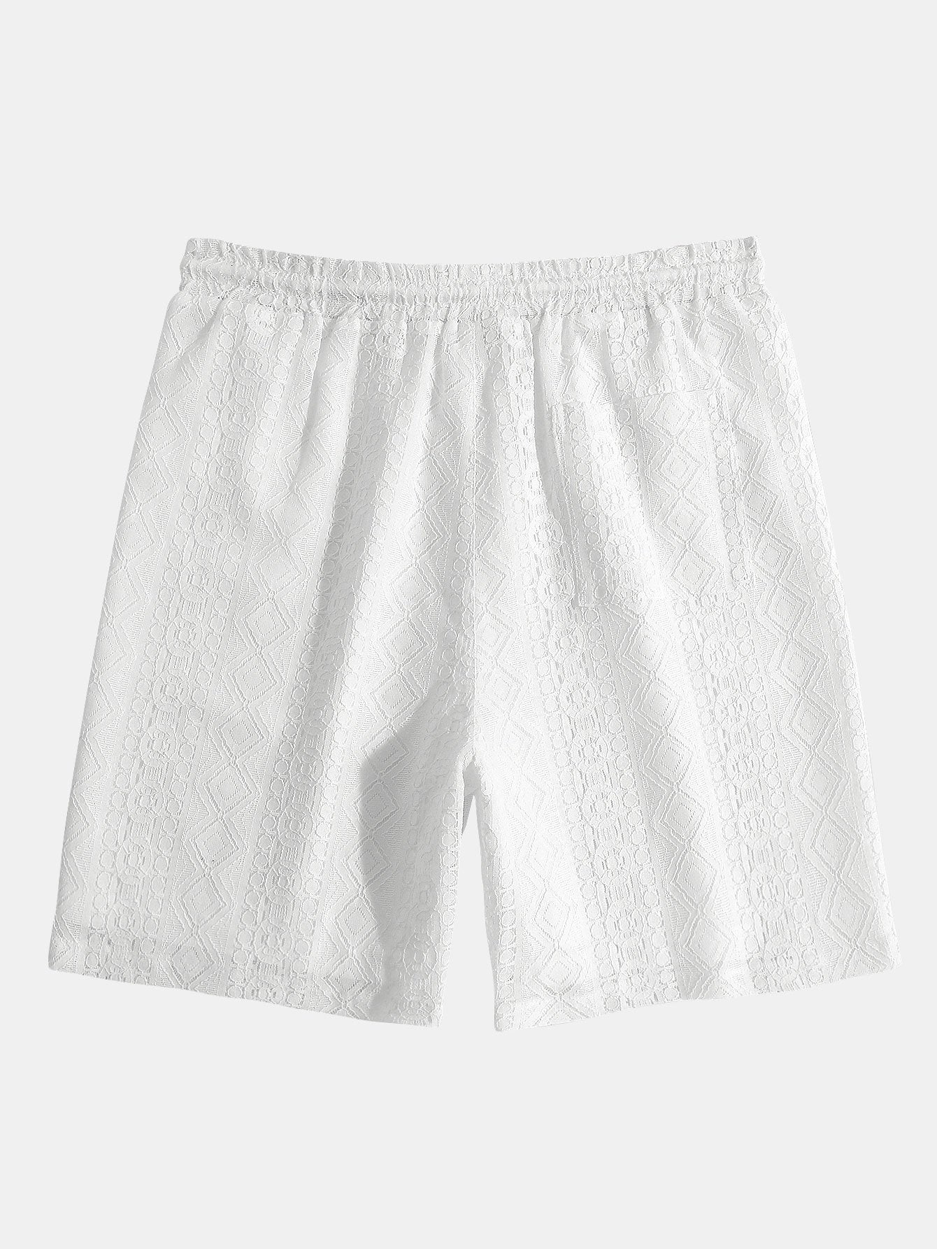 Geometry Textured Shorts | Comfortable Polyester Fabric for Everyday Wear 1