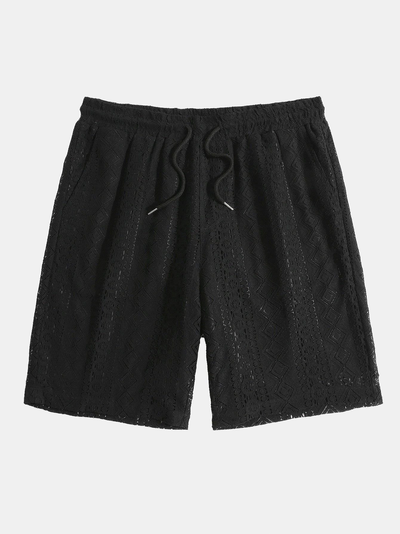 Geometry Textured Shorts | Comfortable Polyester Fabric for Everyday Wear 2