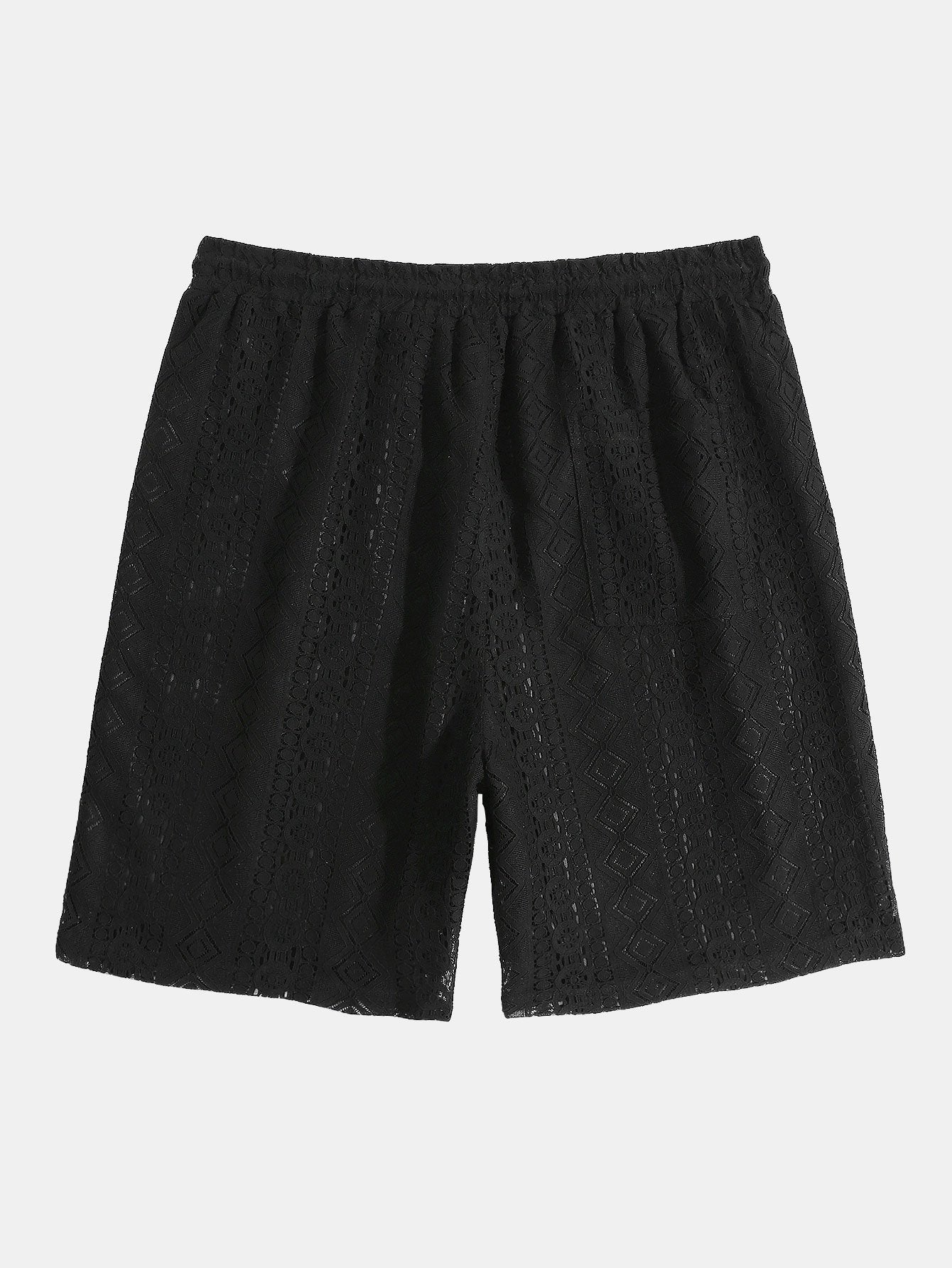 Geometry Textured Shorts | Comfortable Polyester Fabric for Everyday Wear 3
