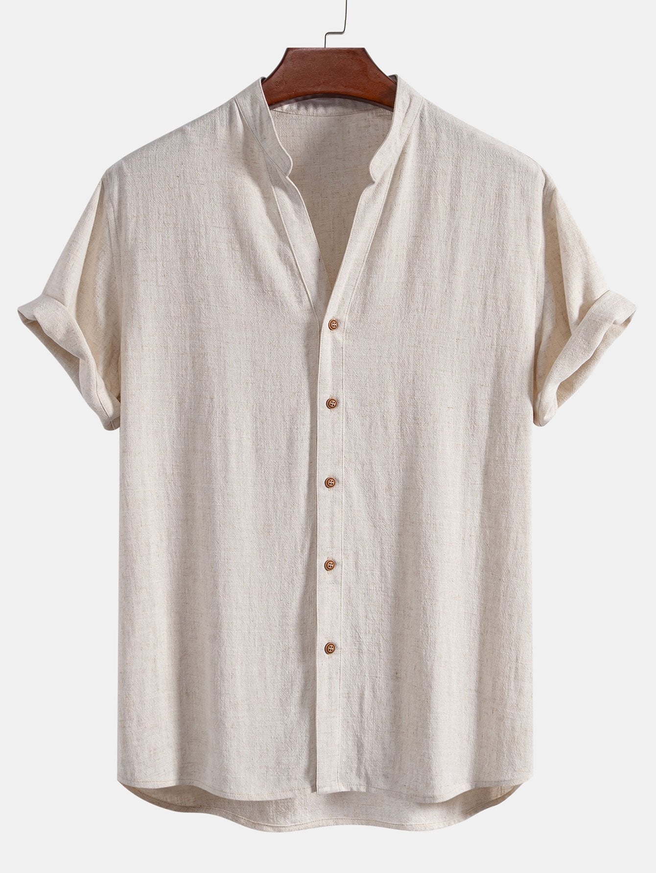 Linen Blend Women's Outfit | V Neck Shirt & Straight Leg Pants for Comfort 6
