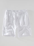 Linen Cotton Blend | Men's Drawstring Shorts with Adjustable Waistband | Comfortable Fit for Summer Relaxation 0
