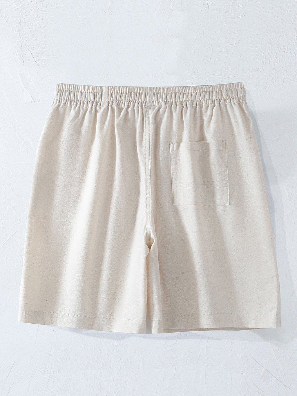 Linen Cotton Blend | Men's Drawstring Shorts with Adjustable Waistband | Comfortable Fit for Summer Relaxation 5