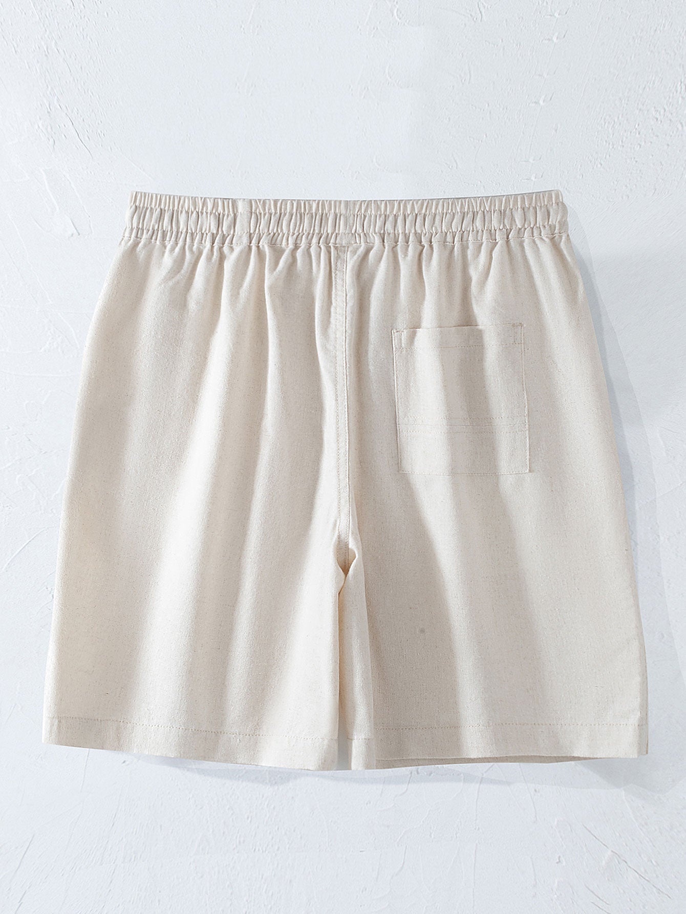 Linen Cotton Blend | Men's Drawstring Shorts with Adjustable Waistband | Comfortable Fit for Summer Relaxation 5