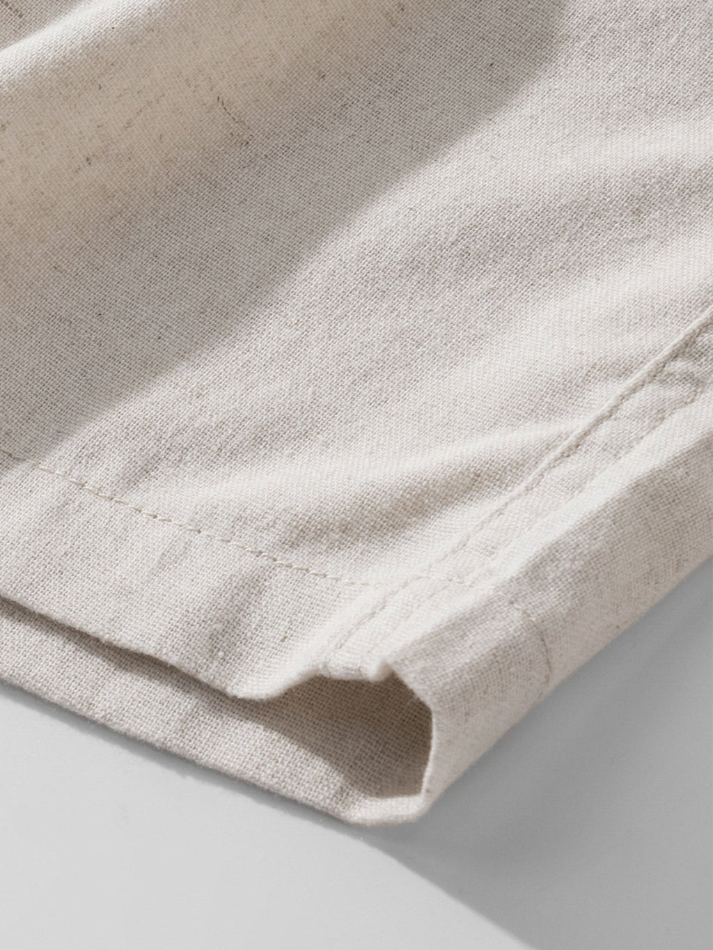 Linen Cotton Blend | Men's Drawstring Shorts with Adjustable Waistband | Comfortable Fit for Summer Relaxation 8