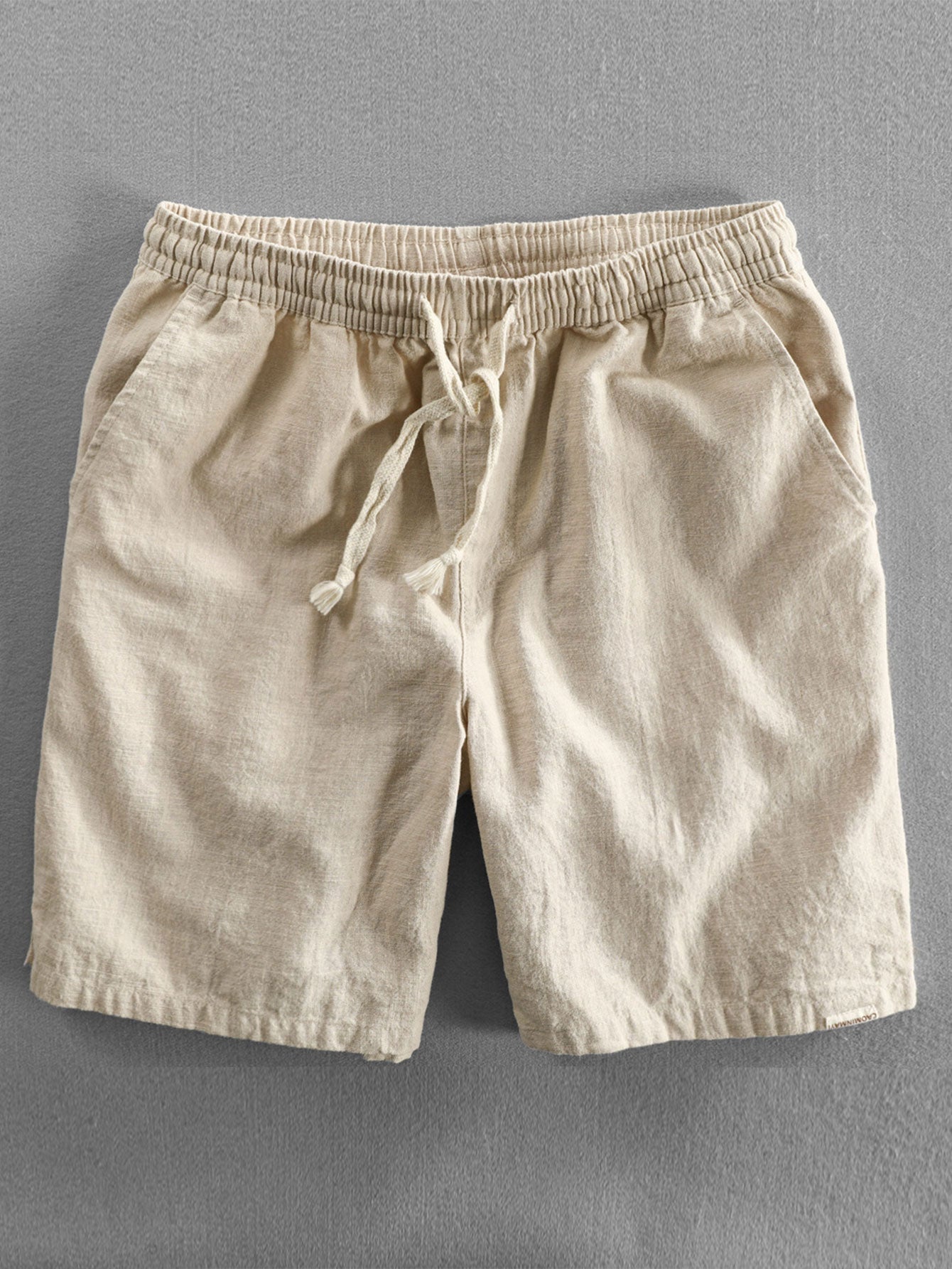 Linen Cotton Blend | Men's Shorts with Drawstring Closure | Comfortable Fit for Stylish Summer Wear 0