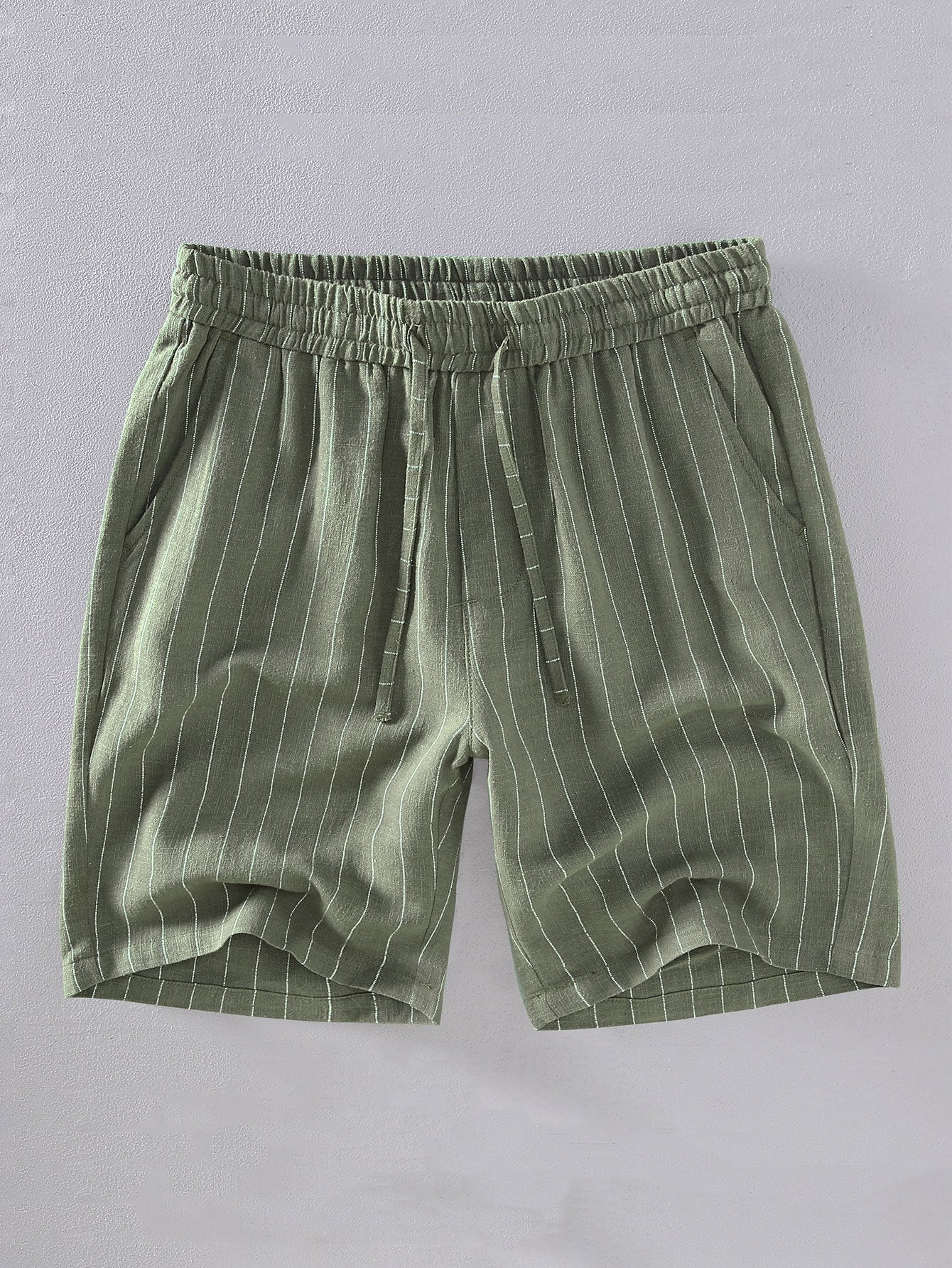 Linen Cotton Blend | Men's Striped Shorts with Comfortable Fit | Stylish Summer Wear 2