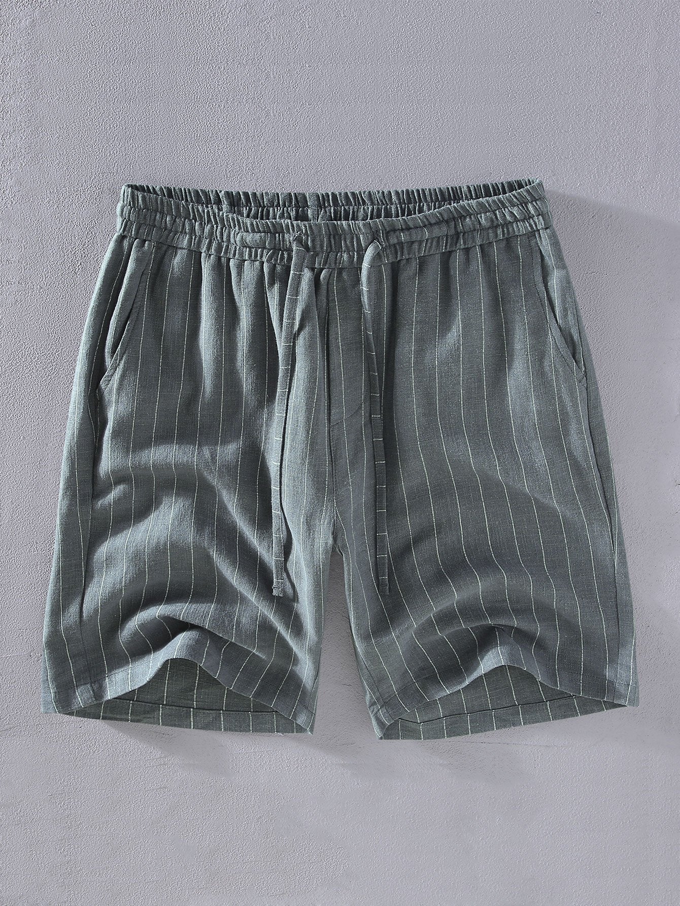 Linen Cotton Blend | Men's Striped Shorts with Comfortable Fit | Stylish Summer Wear 3