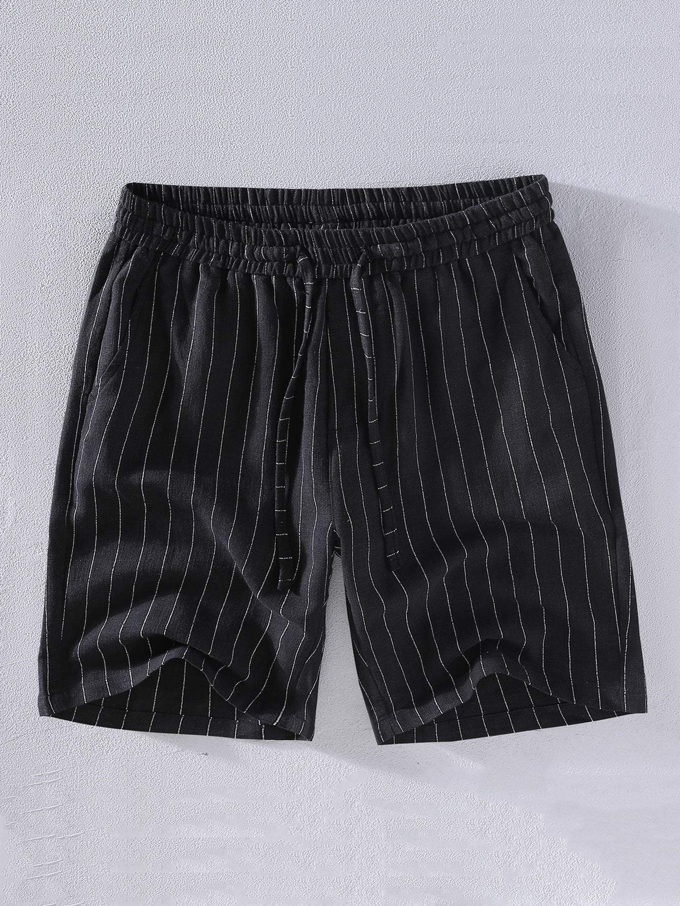 Linen Cotton Blend | Men's Striped Shorts with Comfortable Fit | Stylish Summer Wear 4