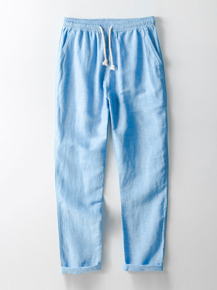 Linen Luxe | Women's Linen Pants with Comfortable Fit | Casual White Linen for Everyday Style 2