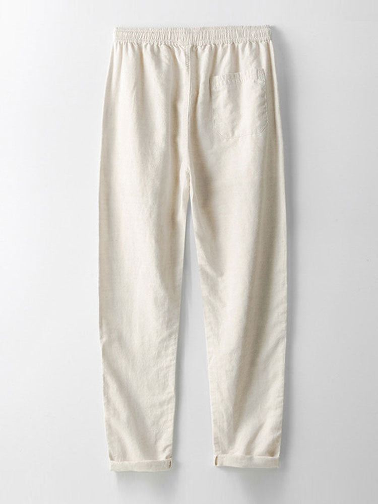 Linen Luxe | Women's Linen Pants with Comfortable Fit | Casual White Linen for Everyday Style 6