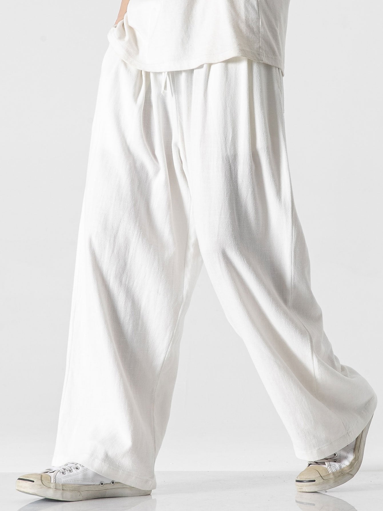 Linen & Cotton Blend | Relaxed Fit Wide Leg Pants for Effortless Comfort | Breathable Trousers for Warm Weather 3