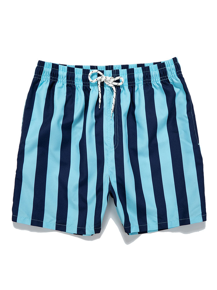 Men's Swim Trunks | Quick-Dry Fabric with Stylish Striped Design | Comfortable Fit for Beach and Pool 0