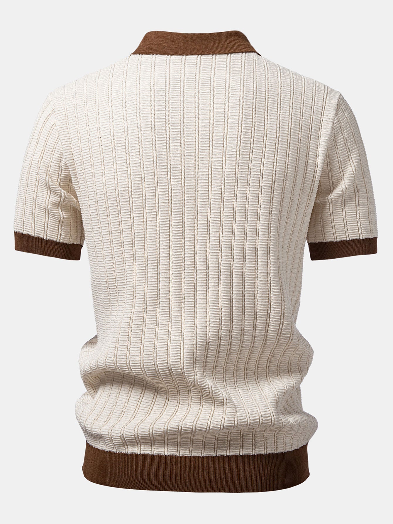 Modern Elegance | Contrast Textured Polo & Slim Fit Tapered Trousers Set | Soft, Breathable Fabric for All-Day Comfort 8