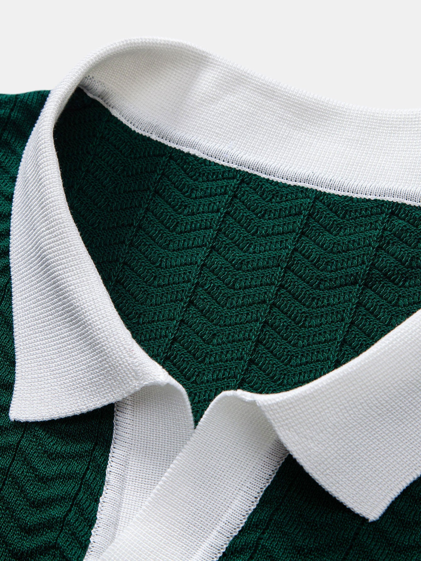 Modern Texture | Men's Polo Shirt with Geometric Knit Design | Stylish Casual Wear for Everyday Comfort 6