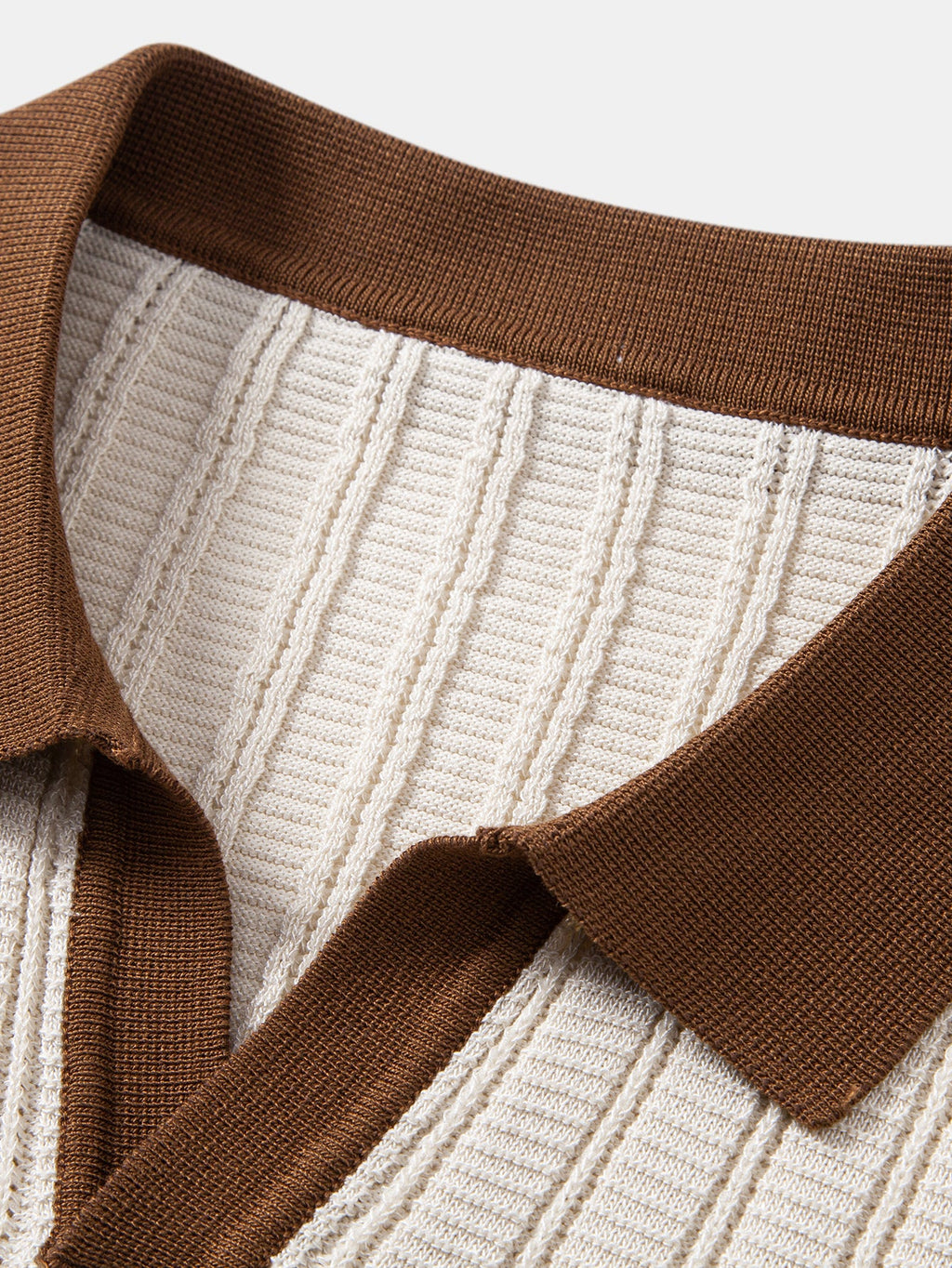 Smart Casual Set | Men's Outfit with Contrast Textured Polo & Slim Fit Trousers | Comfortable Style for Everyday Wear 7