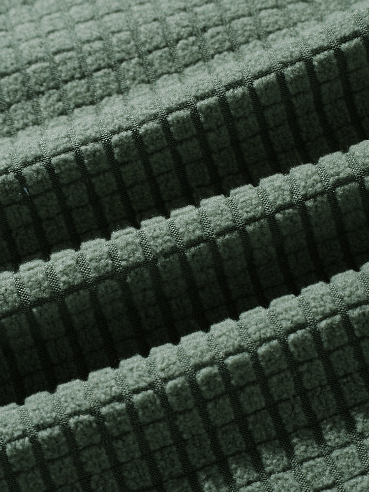 Solid Waffle Henley Shirt for Men with Stylish Lapel Design | Comfortable Fit for Everyday Wear 5