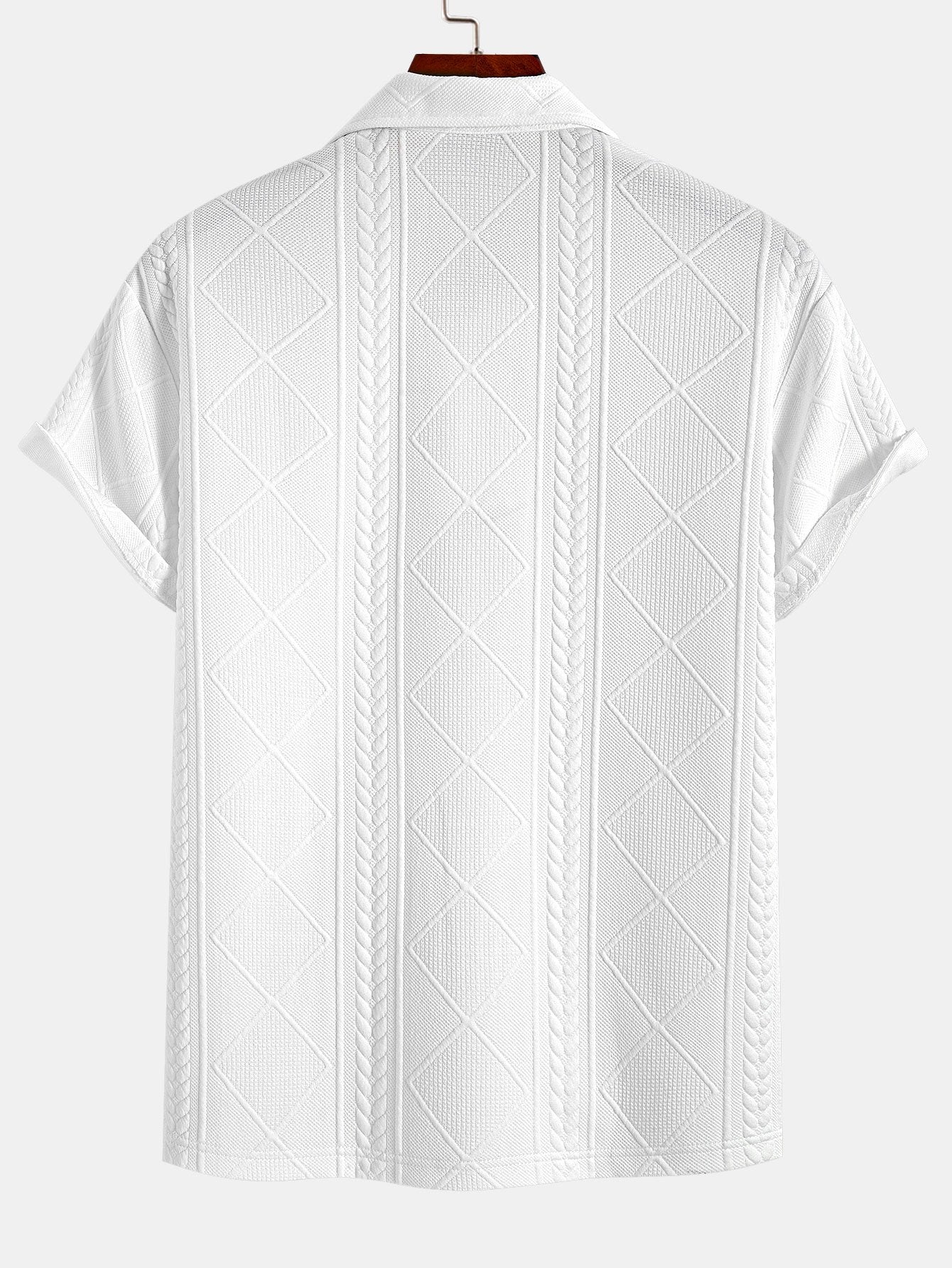 Stylish Geometric Polo Shirt for Men with Regular Fit | Comfortable Everyday Wear 1