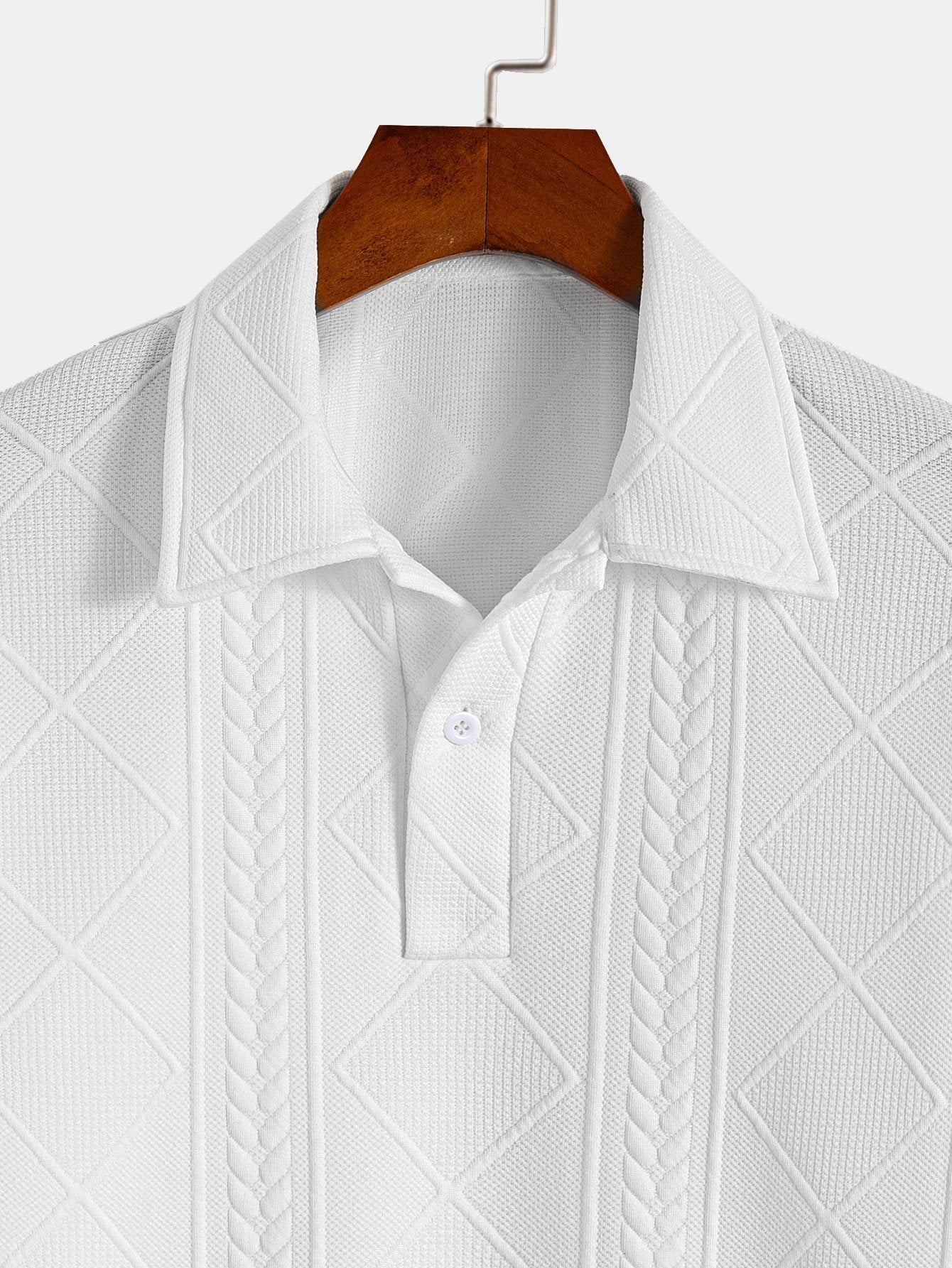 Stylish Geometric Polo Shirt for Men with Regular Fit | Comfortable Everyday Wear 6