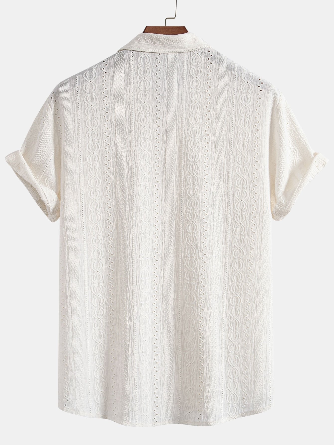 Textured Button Up Shirt for Men with Breathable Fabric | Casual Everyday Wear 3