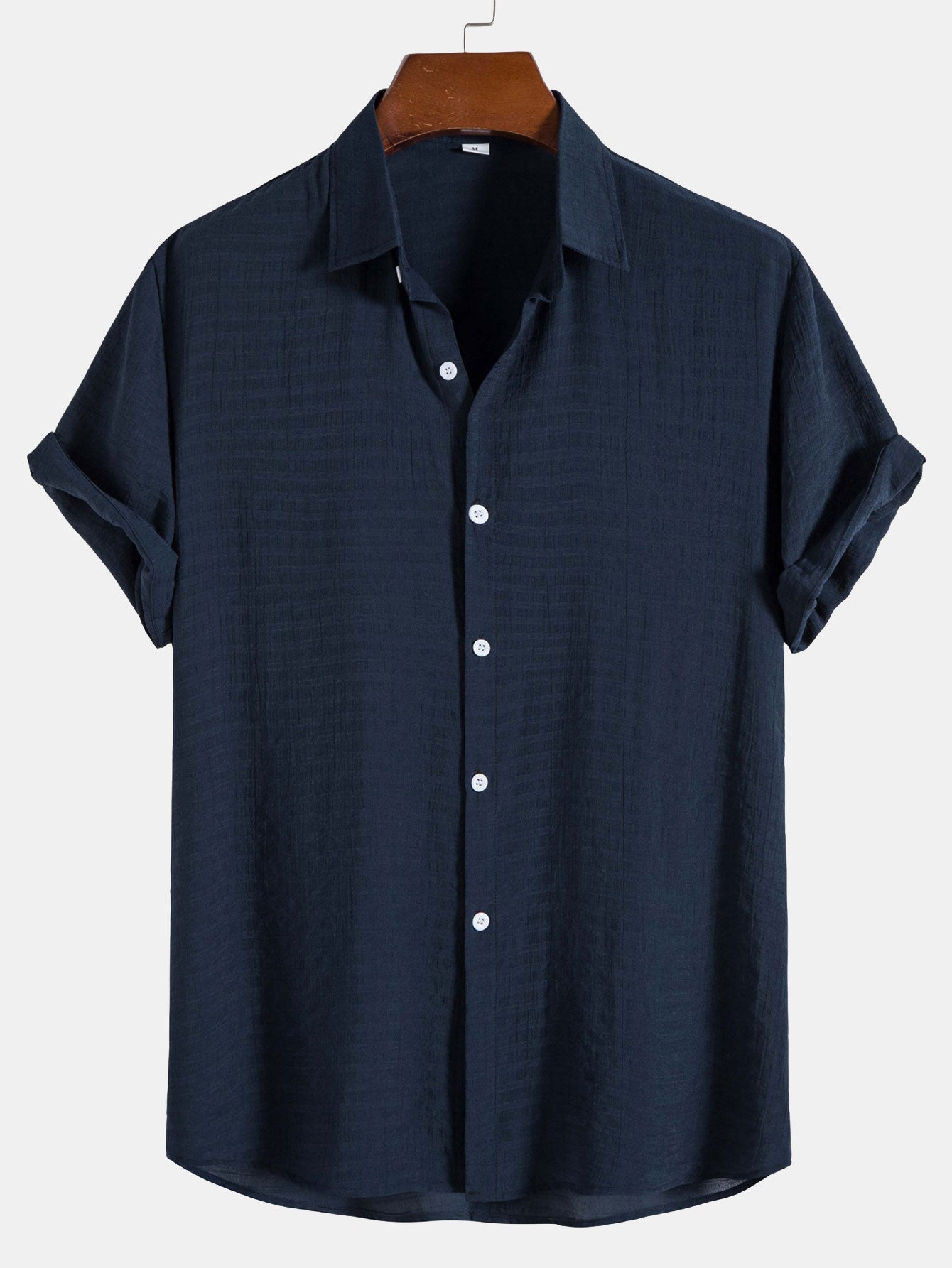 Textured Fabric | Men's Short Sleeve Button Up Shirt with Comfortable Fit | Casual Style for Everyday Wear 1