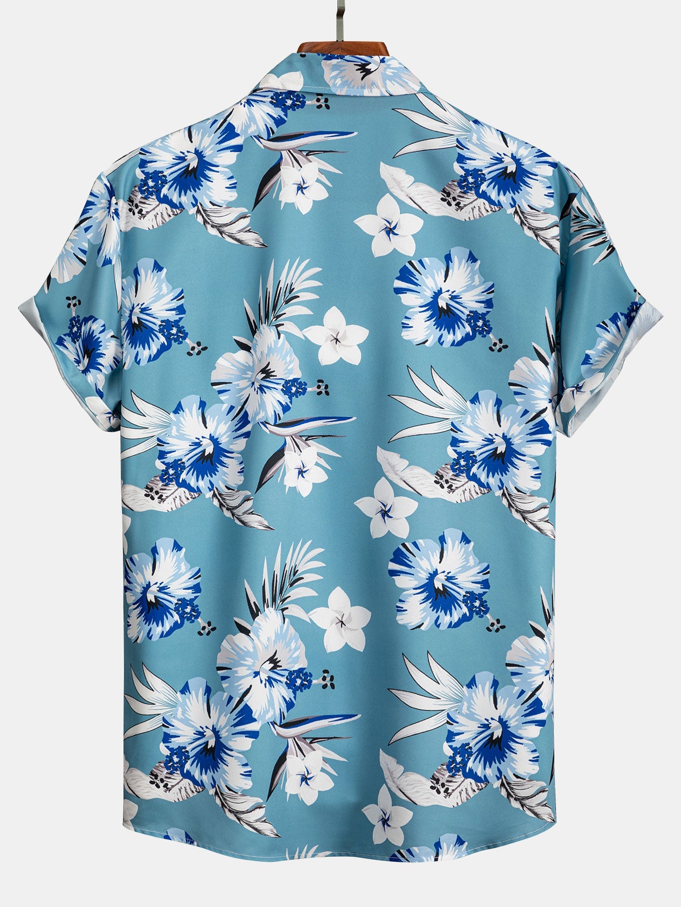 Tropical Vibes | Floral Print Button-Up Shirt & Swim Shorts Set with Unique Design | Comfortable Summer Outfit for Beach Fun 7