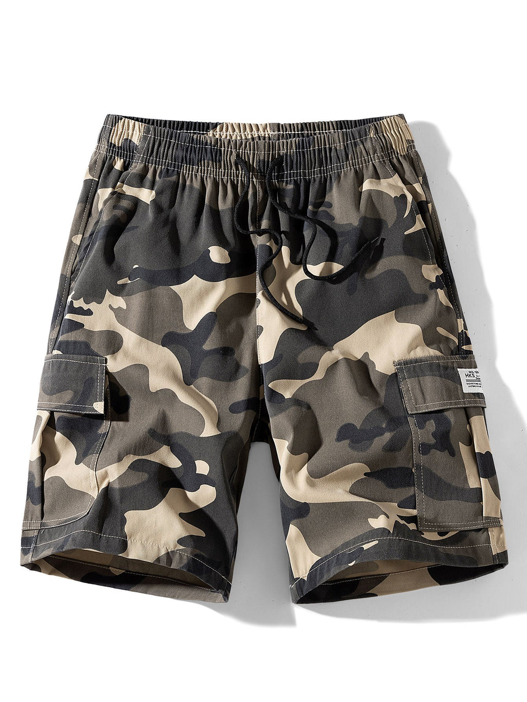 Urban Style | Men's Camo Cargo Shorts with Adjustable Drawstring | Comfortable Fit for Everyday Wear 0