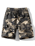 Urban Style | Men's Camo Cargo Shorts with Adjustable Drawstring | Comfortable Fit for Everyday Wear 0