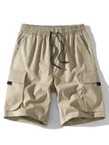 Versatile Men's Cargo Shorts with Adjustable Drawstring & Spacious Pockets for Comfort and Utility 0