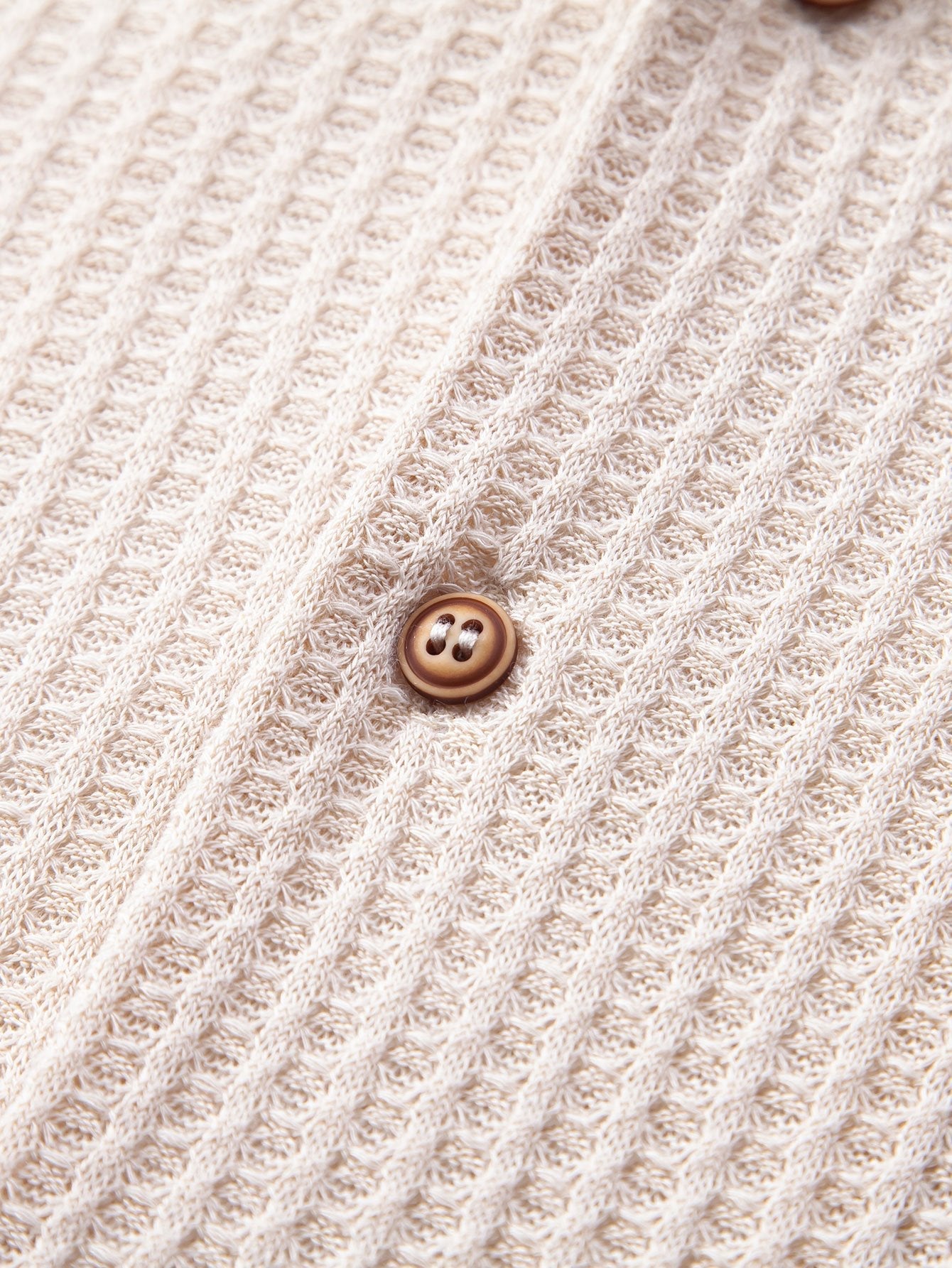 Waffle Knit Cuban Shirt for Men with Short Sleeves | Comfortable Fit for Casual Wear 5